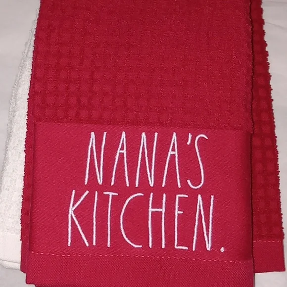 Rae Dunn Kitchen Towel Set of 3 NANA'S KITCHEN - Picture 2 of 2